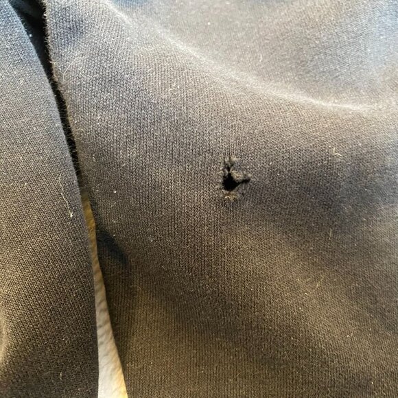 Nike Men's Joggers Large Black Standard Fit Cotton and Polyester Blend Side Hole - Picture 7 of 8